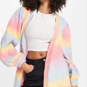 Never Fully Dressed Pastel Rainbow Cardigan